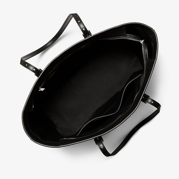 MICHAEL KORS Quinn Large EW Top Zip Metallic Signature Logo Tote Bag
Black 
NWT - Picture 2 of 16